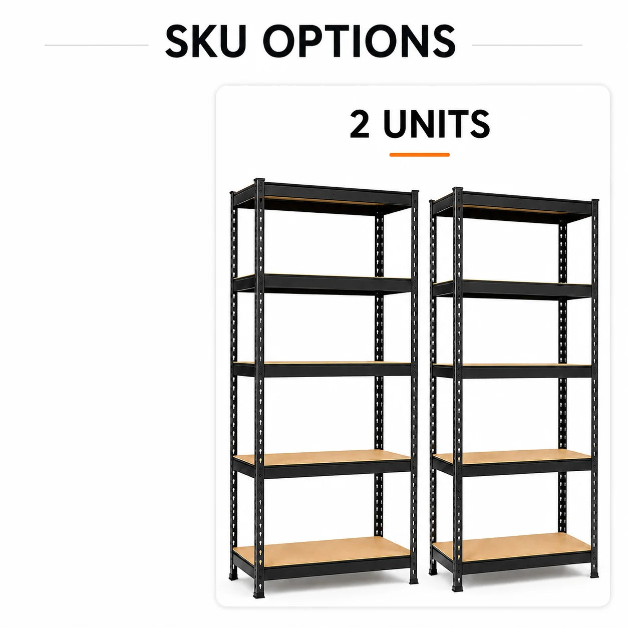 27.6'W X 60'H 5-Tier Garage Shelving Unit, 2200 LBS Heavy Duty Storage Shelves, Metal Rack with MDF Board, Screw Assembly Adjustable Utility Organizer for Basement Pantry Kitchen Laundry Closet, 440 LBS Load Per Shelf, 1 or 2