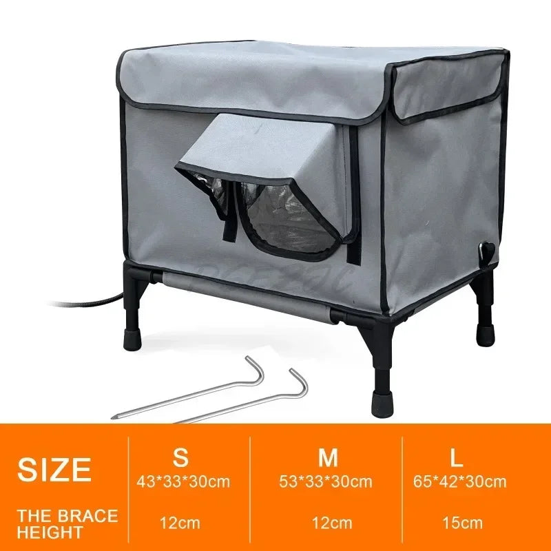 Outdoor Heated and Insulated Cat Bed Foldable Cat Cage Cat Delivery Room Pet Fence Tent Simple and Portable