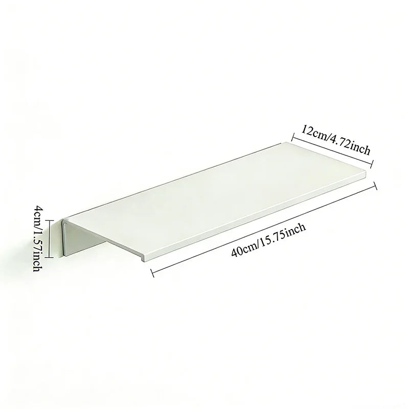 No Drilling Bedroom Decoration Wall Shelves Bathroom Study Living Room Metal Floating Shelves Single-Layer Storage Plants Books
