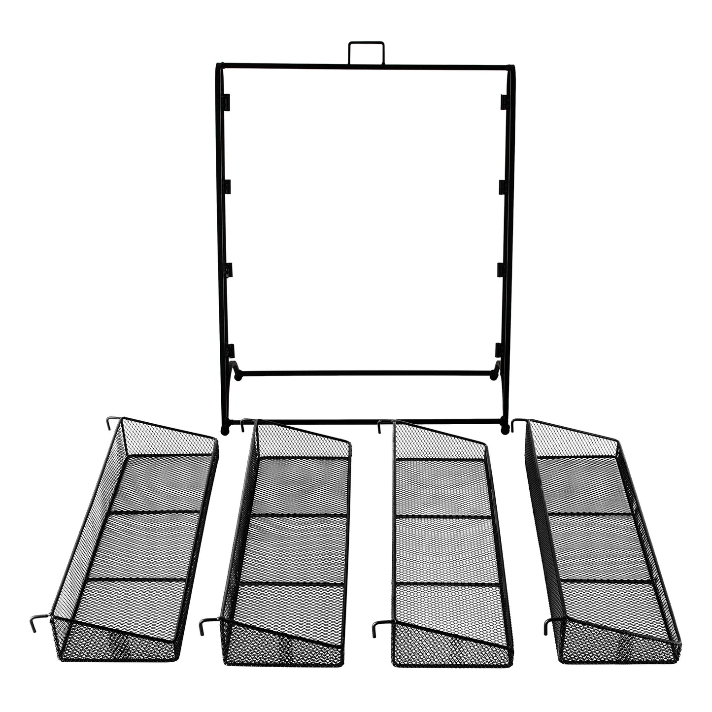 Mutifunctional Storage Basket 4Tiers Retail Candy Display Rack,Counter Groceries Display Shelf for Stores Office