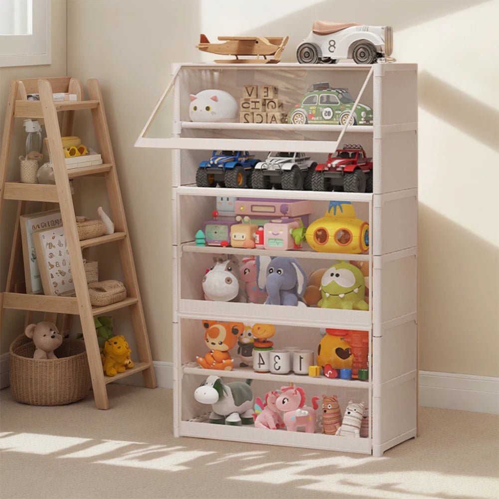 7-Layer Shoe Storage Cabinet Free Standing Shoe Rack Organizer with Flip Door Detachable Shoe Rack Organizer for Closet Entryway