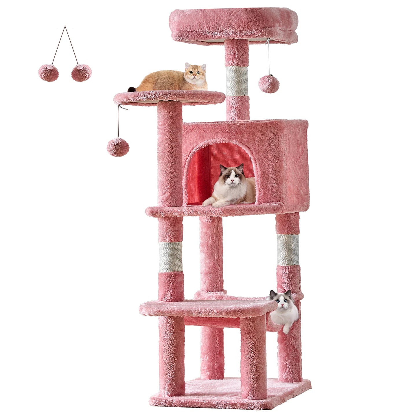JHK Multi Level Cat Tree Tower for Indoor Cats Sisal