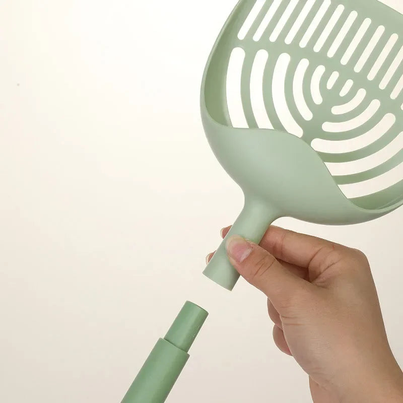 Cat Litter Scoop Deep Shovel With Long Handle Fine Sieve For Bentonite