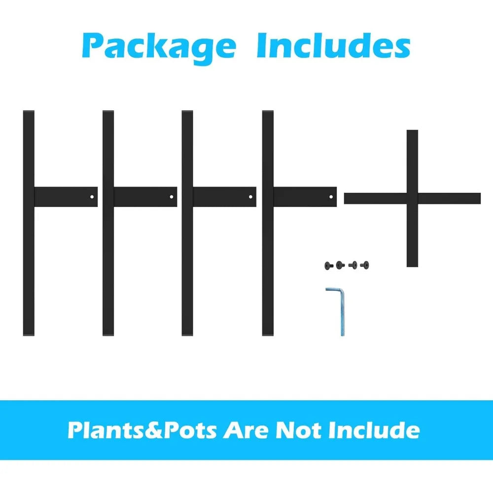 Adjustable Heavy Duty Metal Plant Stand for 10 to 16 Inch Pots Indoor Outdoor Corner Use Black Single