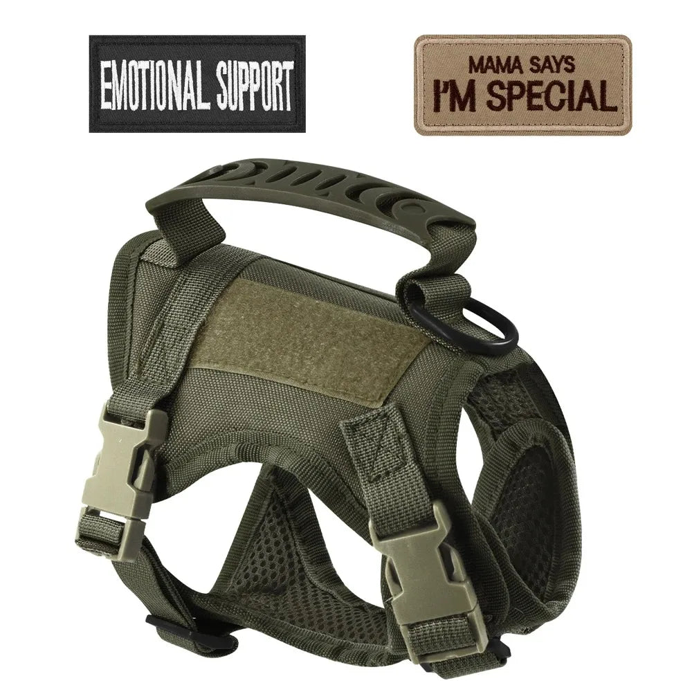 Pet Cat Clothes Cat Accessories Safe Tactical Harness Vests Traction Leash with Two Stickers for Cats Puppies and Small Dogs