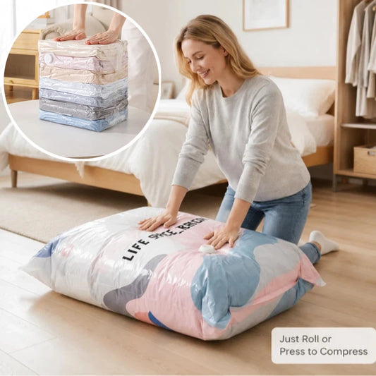 Vacuum Storage Bags Store Clothes Quilts Luggage Sealed Pump Free Thickened Large Capacity Space Saving Household Storage Supply