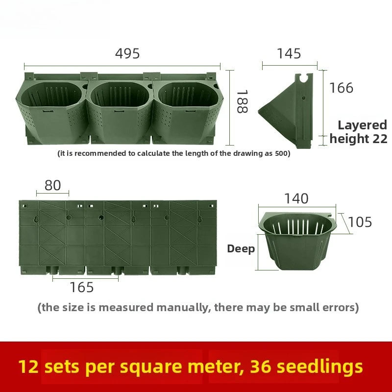 Forest Box 5017 Vertical Plant Wall Planter Multi-Tier Garden Wall