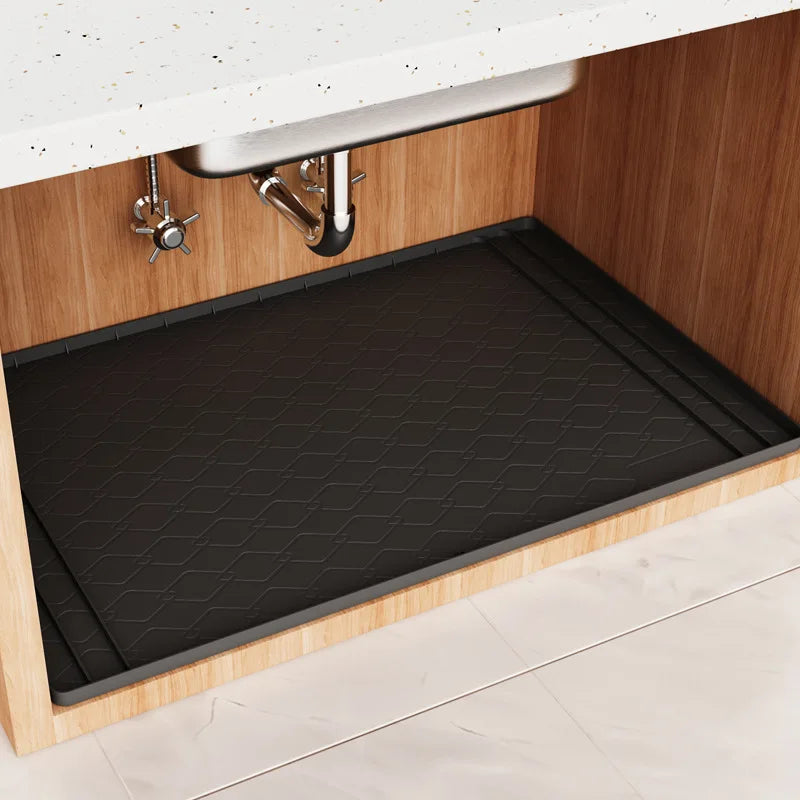 Silicone Under Sink Mat Kitchen Essentials Gadgets, Shelf Liner Cabinet Protector, Home Organizers Storage, Waterproof Bathroom