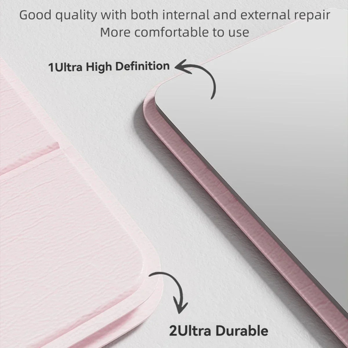 Portable Handheld Mini Makeup Mirror, Dormitory Tabletop And Office Use, Adjustable And Portable Folding Mirror