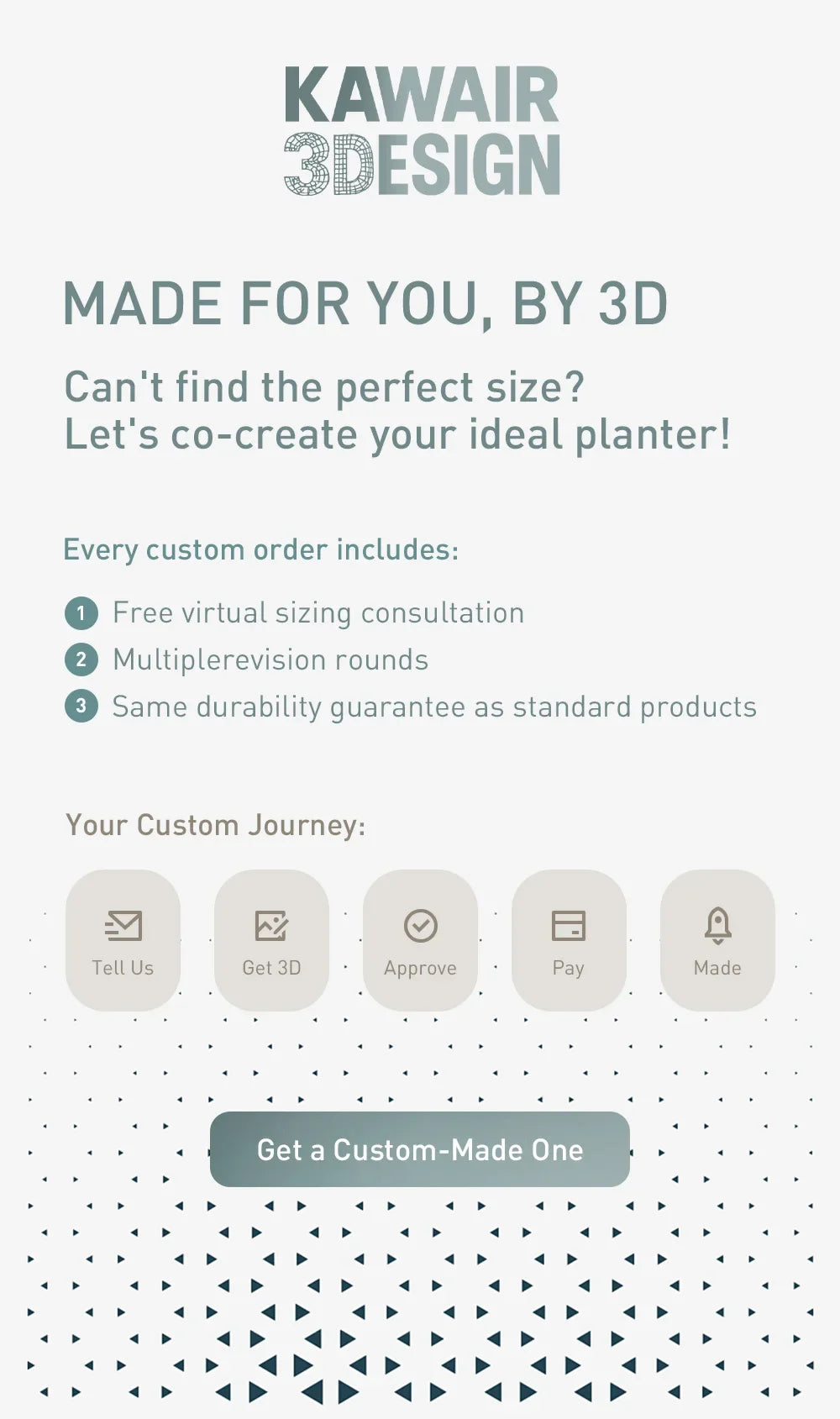 PLA 3D Printed Plant Pot Biodegradable Stripe Design