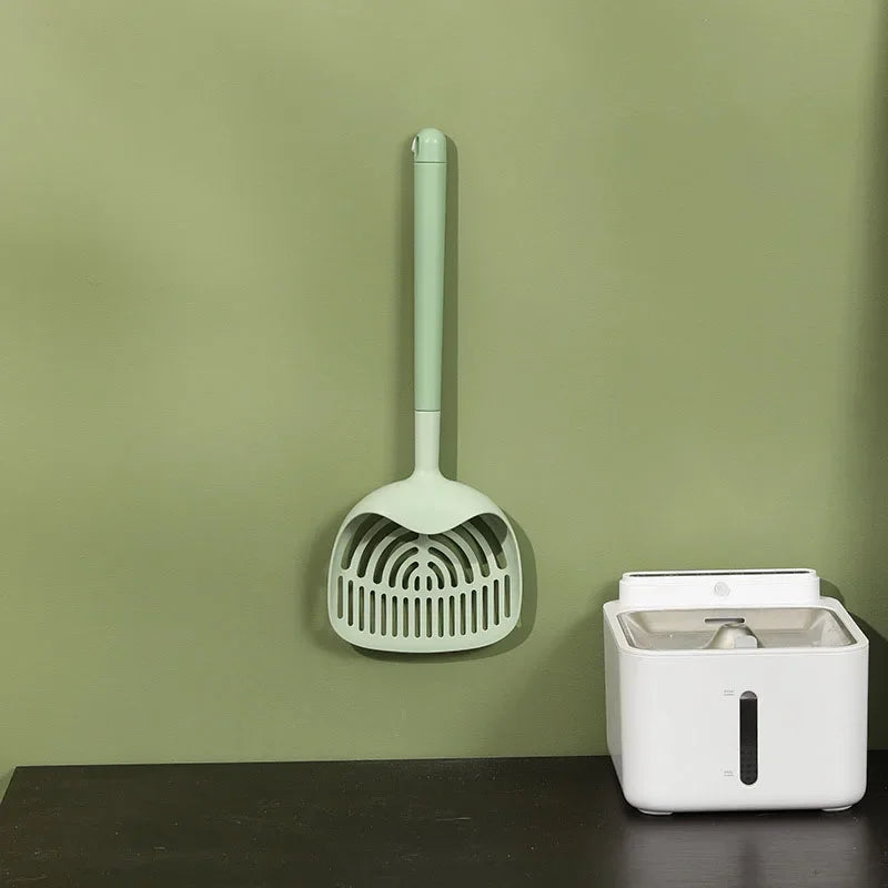 Cat Litter Scoop Deep Shovel With Long Handle Fine Sieve For Bentonite