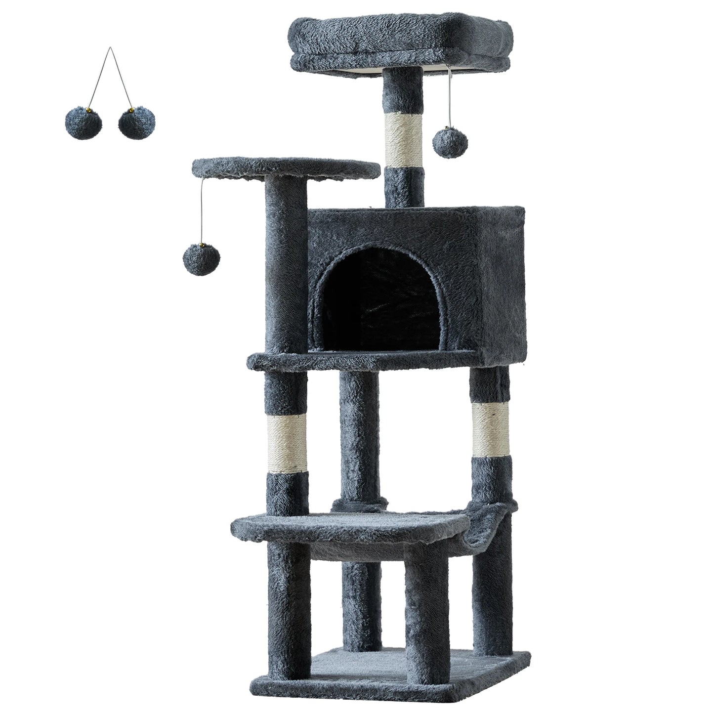 JHK Multi Level Cat Tree Tower for Indoor Cats Sisal