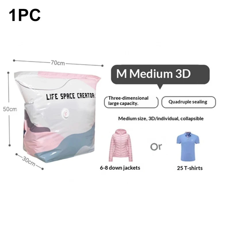 Vacuum Storage Bags Store Clothes Quilts Luggage Sealed Pump Free Thickened Large Capacity Space Saving Household Storage Supply