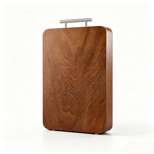 Black Gold Ebony Cutting Board, 3cm Thick Solid Wood No Paint No Wax, Double Sided Maintenance-Free Antibacterial Chopping Block