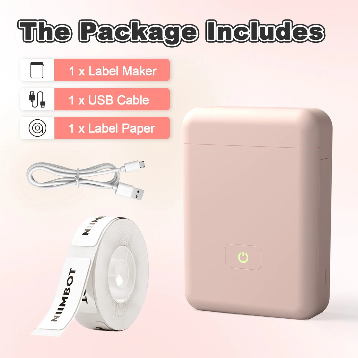 Mini Portable Thermal Printer Label Maker Wireless Bluetooth Stickers Labeller Handheld For Home Office School Labeling Machine