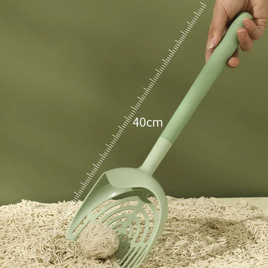 Cat Litter Scoop Deep Shovel With Long Handle Fine Sieve For Bentonite