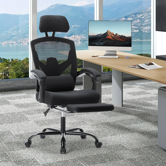 MCQ High Back Ergonomic Reclining Gaming Office Chair with Lumbar Support Pillow Mesh Swivel Rolling Rocking Computer Desk Chair