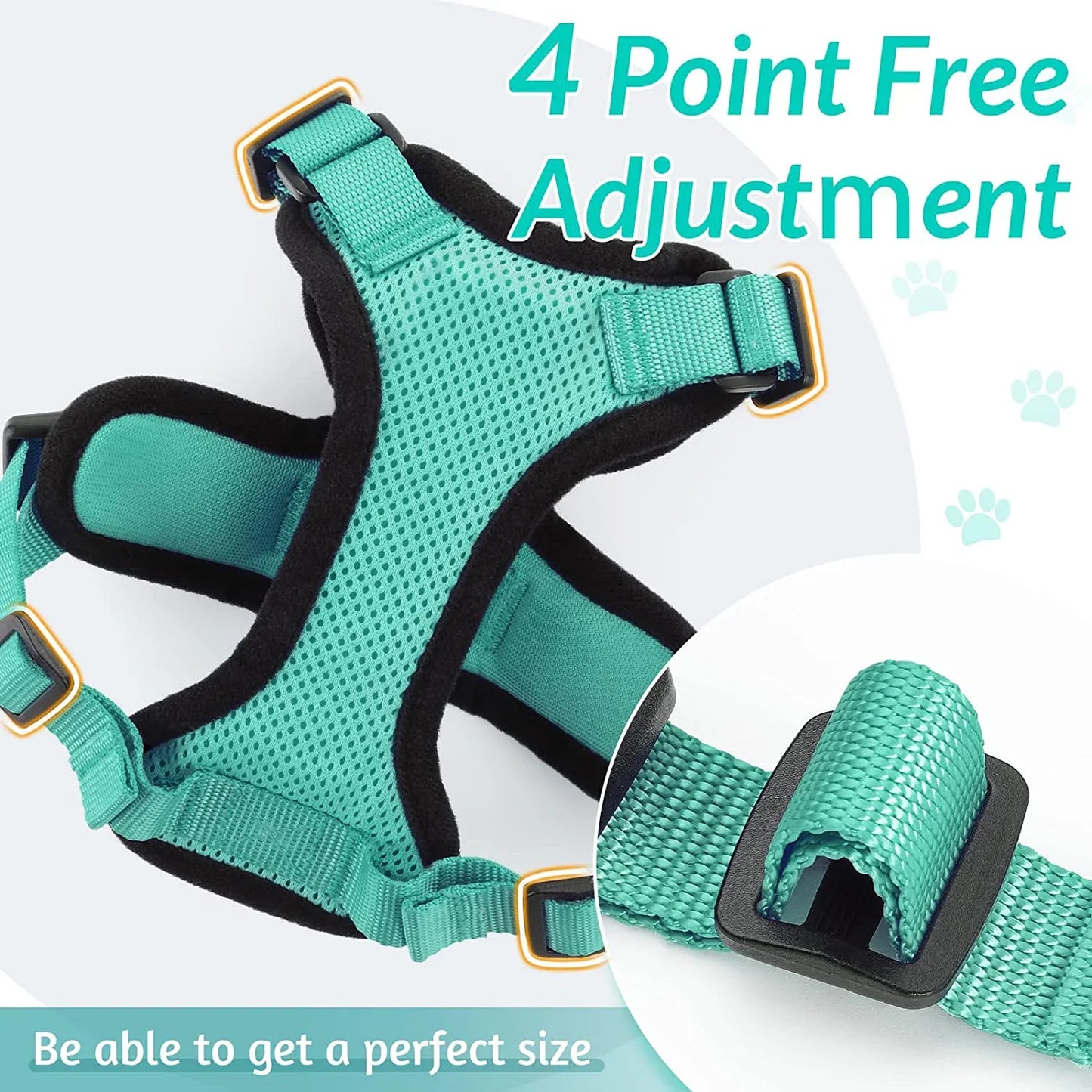 Adjustable Anti-Escape Small Cat Belt Kitten Harness Light Breathable Soft Pet Vest Wiring Harness Traction Belt Kitten Walking