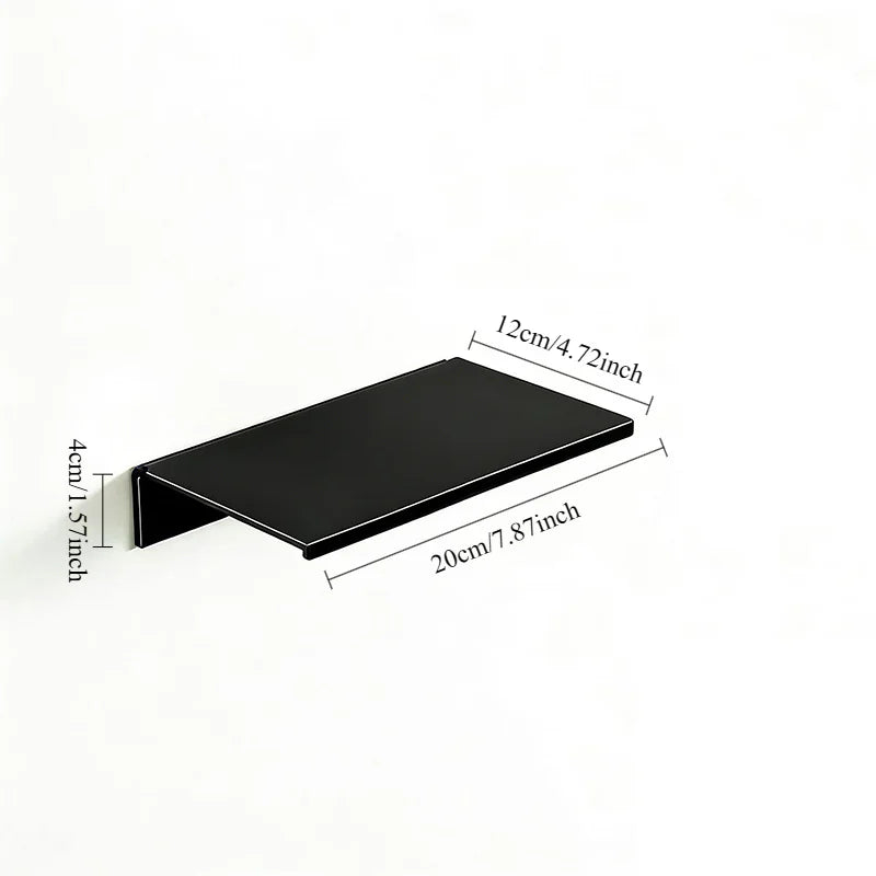 No Drilling Bedroom Decoration Wall Shelves Bathroom Study Living Room Metal Floating Shelves Single-Layer Storage Plants Books