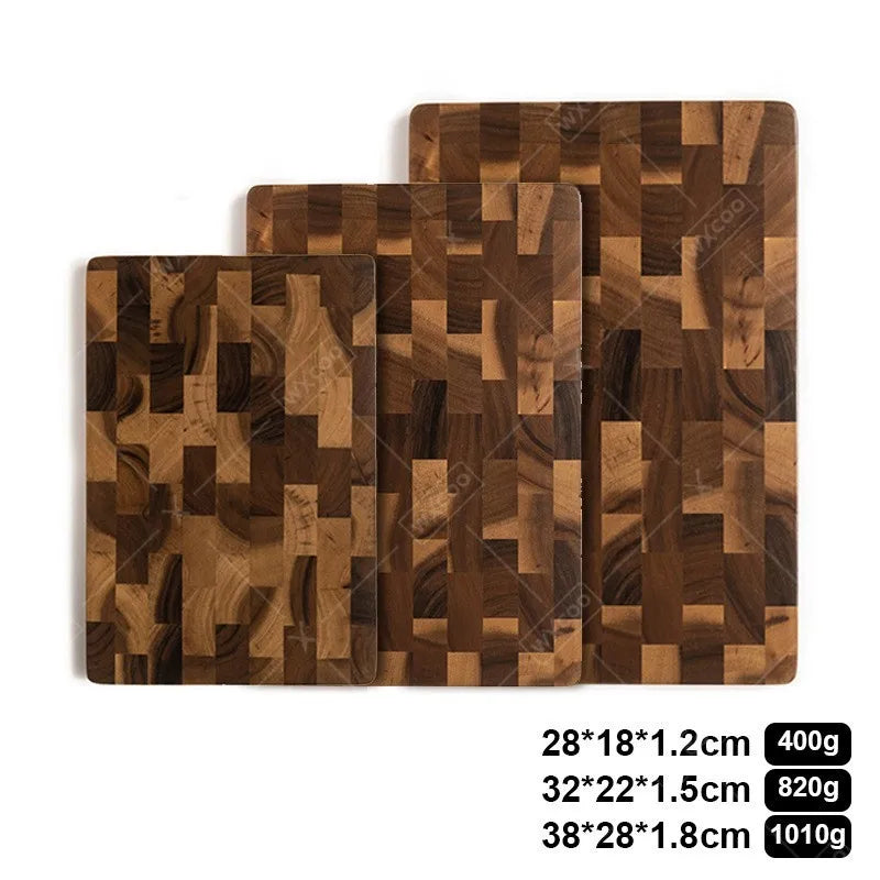 Thicken Acacia Wooden Cutting Board Kitchen Double-sided Splicing Checkerboard Solid Wood Non-slip for Cut Vegetable Fruit Board