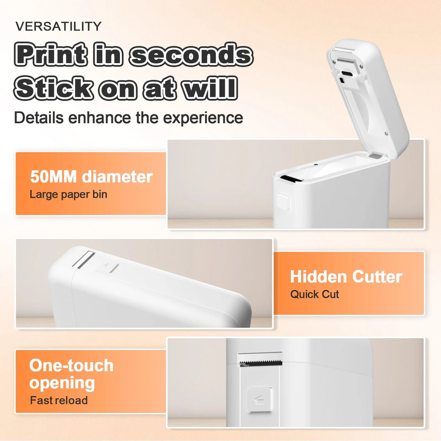 Mini Portable Thermal Printer Label Maker Wireless Bluetooth Stickers Labeller Handheld For Home Office School Labeling Machine