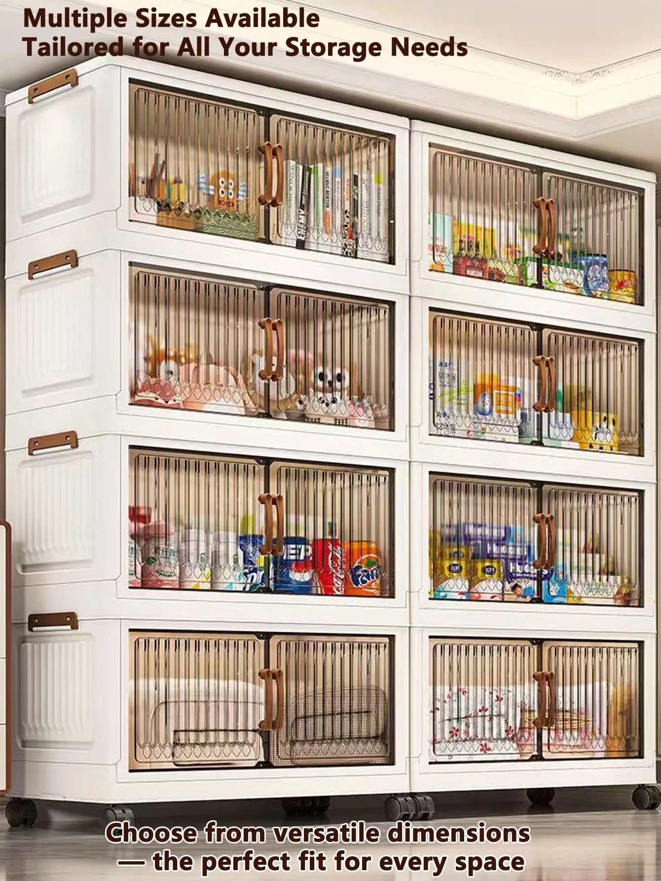 Thickened Foldable Multi-layer Storage Cabinet on Wheels – Mobile Organizer for Baby Closet, Snacks & Toys, Space-Saving Home