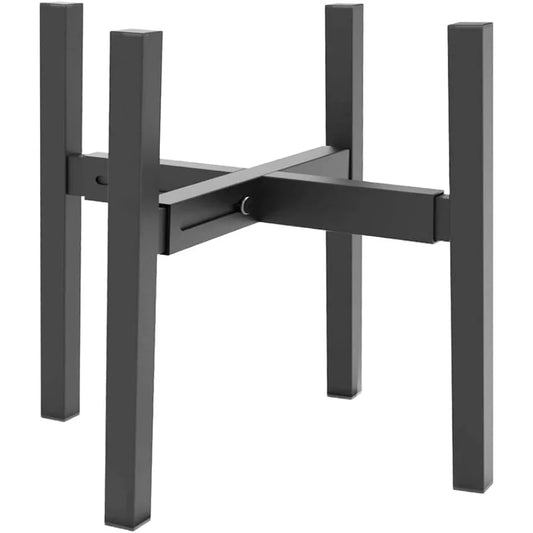 Adjustable Heavy Duty Metal Plant Stand for 10 to 16 Inch Pots Indoor Outdoor Corner Use Black Single