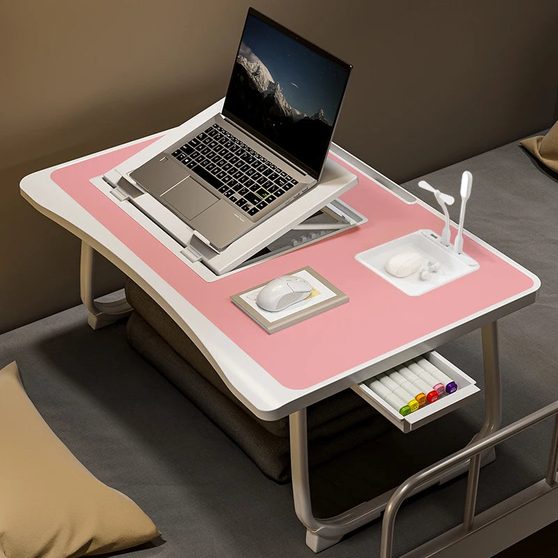 Foldable Laptop Desk, Desktop Lifting Laptop Rack, Reading Laptop Desk, Home Breakfast Tray Office Desk, Study Desk with Drawers