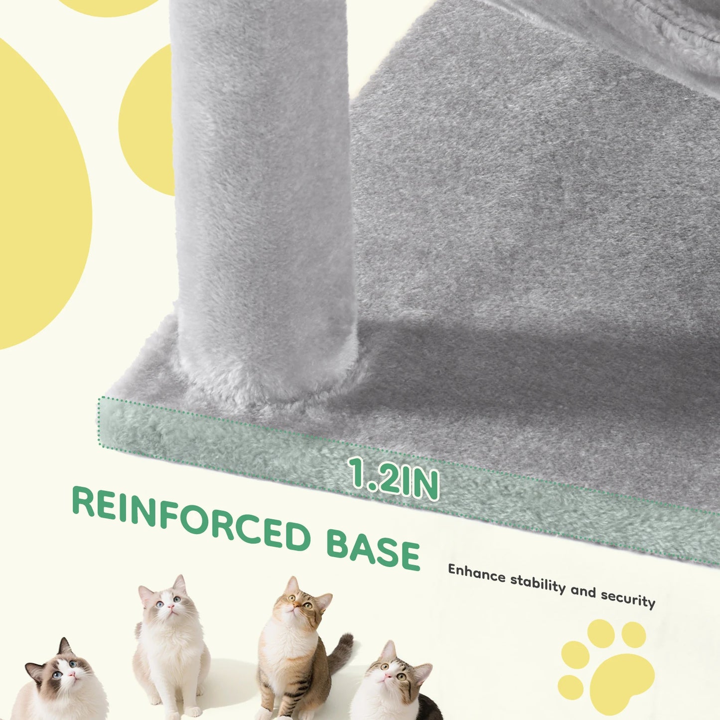 JHK Multi Level Cat Tree Tower for Indoor Cats Sisal