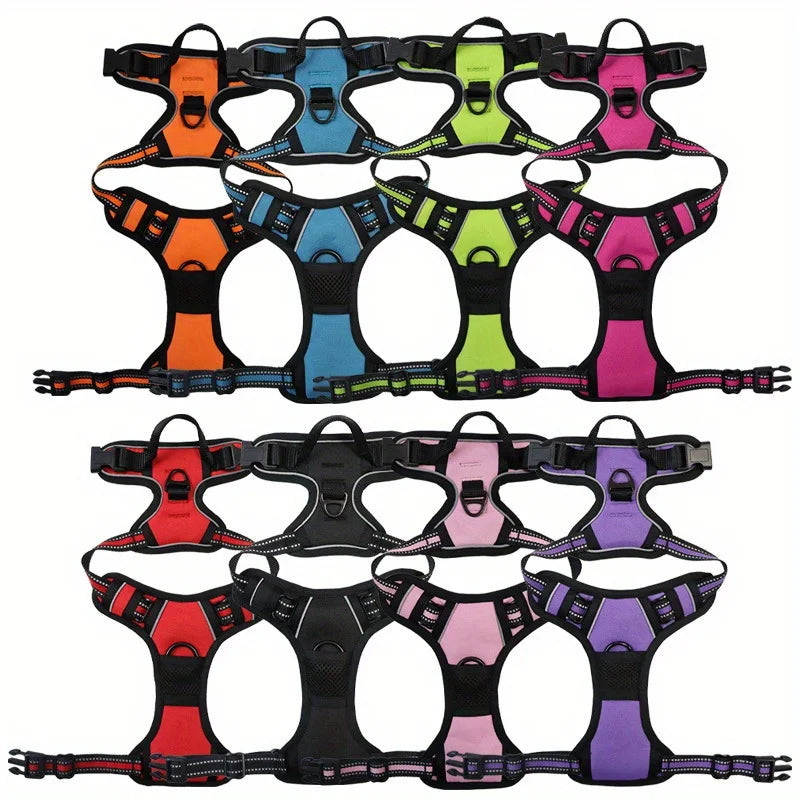2-Piece Escape-Proof Dog Harness & Leash Set with Waste Bag Dispenser – Soft, Comfortable, and Breathable Vest for Medium to Large Dogs (Ideal for Walks)