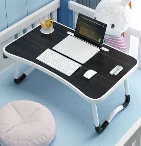 Folding Laptop Lap Desk With Side Storage Drawer Portable Ergonomic Bed Tray Lightweight Lap Table For Bedroom Study Reading Breakfast Outdoor Picnic Indoor Office Multi Purpose Use