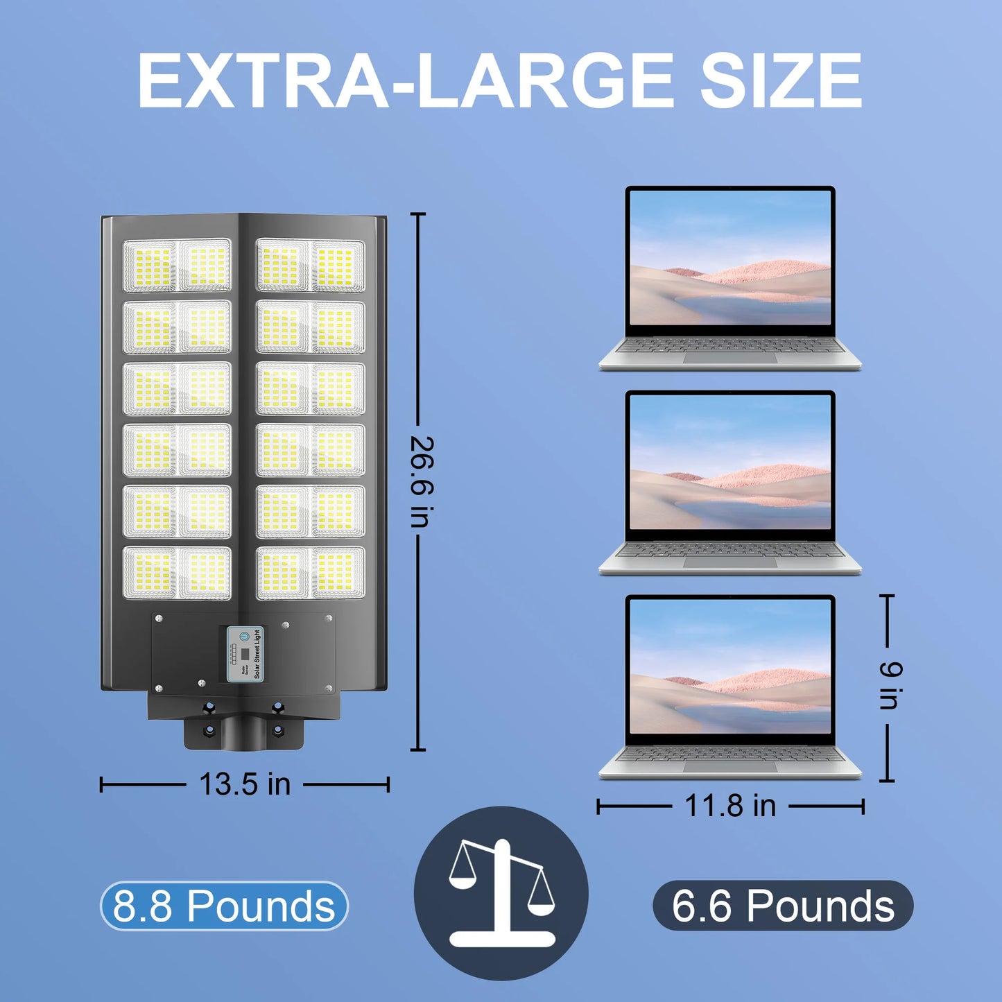 4-Pack Outdoor Solar Street Lights 6000W Automatic Sensor Lighting IP65 Waterproof Energy-Saving Eco-Friendly Suitable for Garde