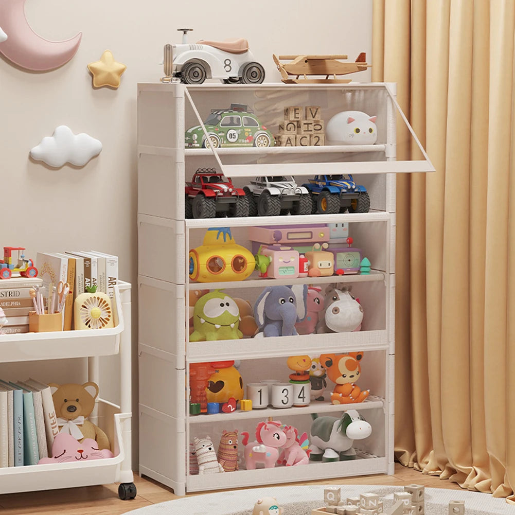 7-Layer Shoe Storage Cabinet Free Standing Shoe Rack Organizer with Flip Door Detachable Shoe Rack Organizer for Closet Entryway