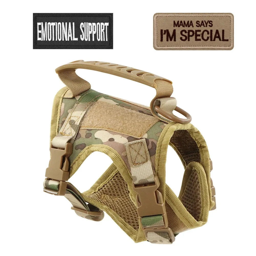Pet Cat Clothes Cat Accessories Safe Tactical Harness Vests Traction Leash with Two Stickers for Cats Puppies and Small Dogs