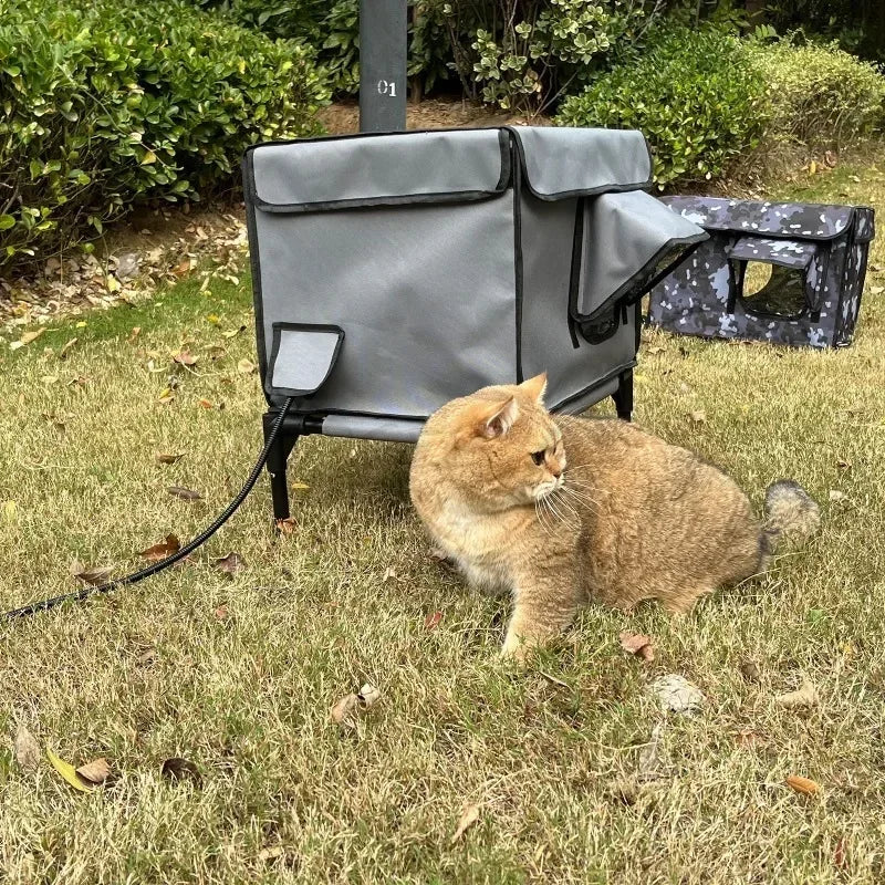 Outdoor Heated and Insulated Cat Bed Foldable Cat Cage Cat Delivery Room Pet Fence Tent Simple and Portable