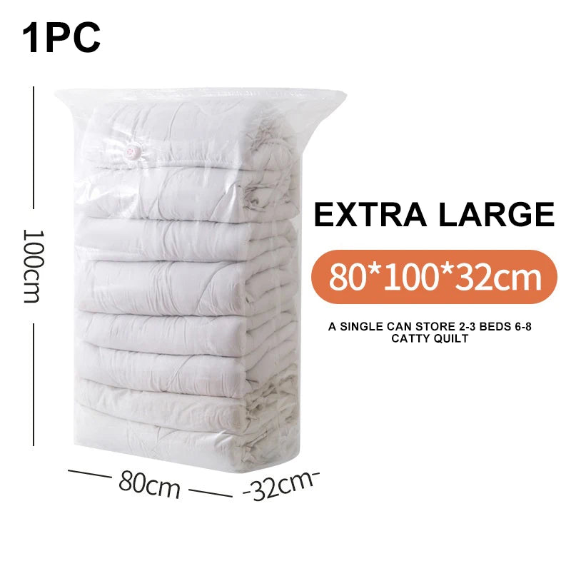 Vacuum Storage Bags Store Clothes Quilts Luggage Sealed Pump Free Thickened Large Capacity Space Saving Household Storage Supply