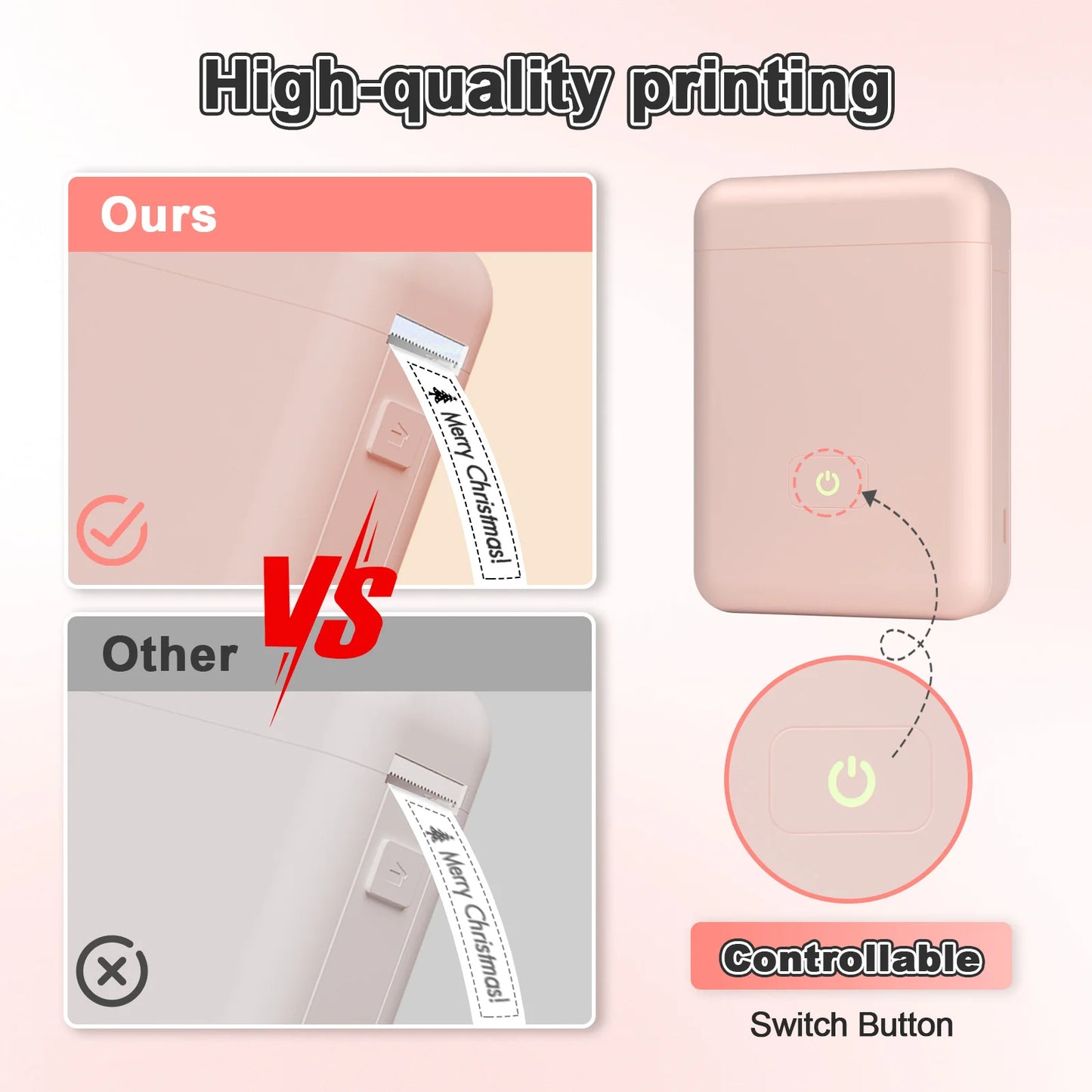 Mini Portable Thermal Printer Label Maker Wireless Bluetooth Stickers Labeller Handheld For Home Office School Labeling Machine