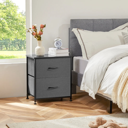 MCQ 2 Fabric Drawers Living Room Cabinet Storage Display Nightstand Bedside Coffee Sofa Tea Table Cabinets For Furniture