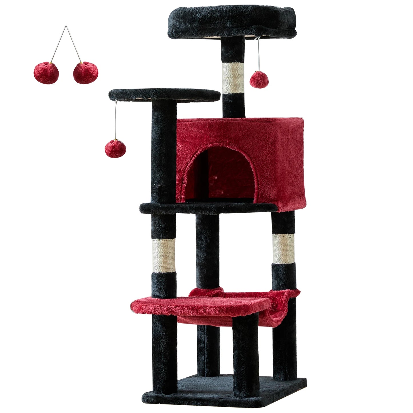 JHK Multi Level Cat Tree Tower for Indoor Cats Sisal