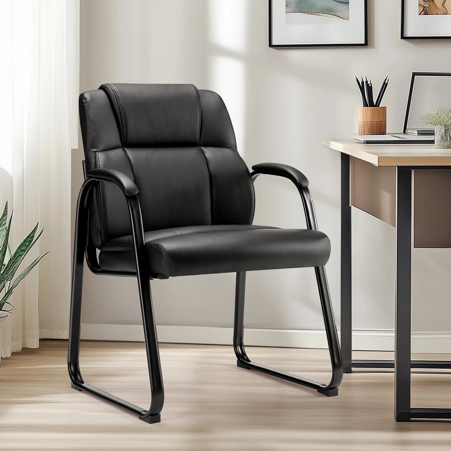 MCQ Thickened Lumbar Support Office Chair Ergonomic PU Leather Waterproof Seating and Durable Steel Structure Chair For Office