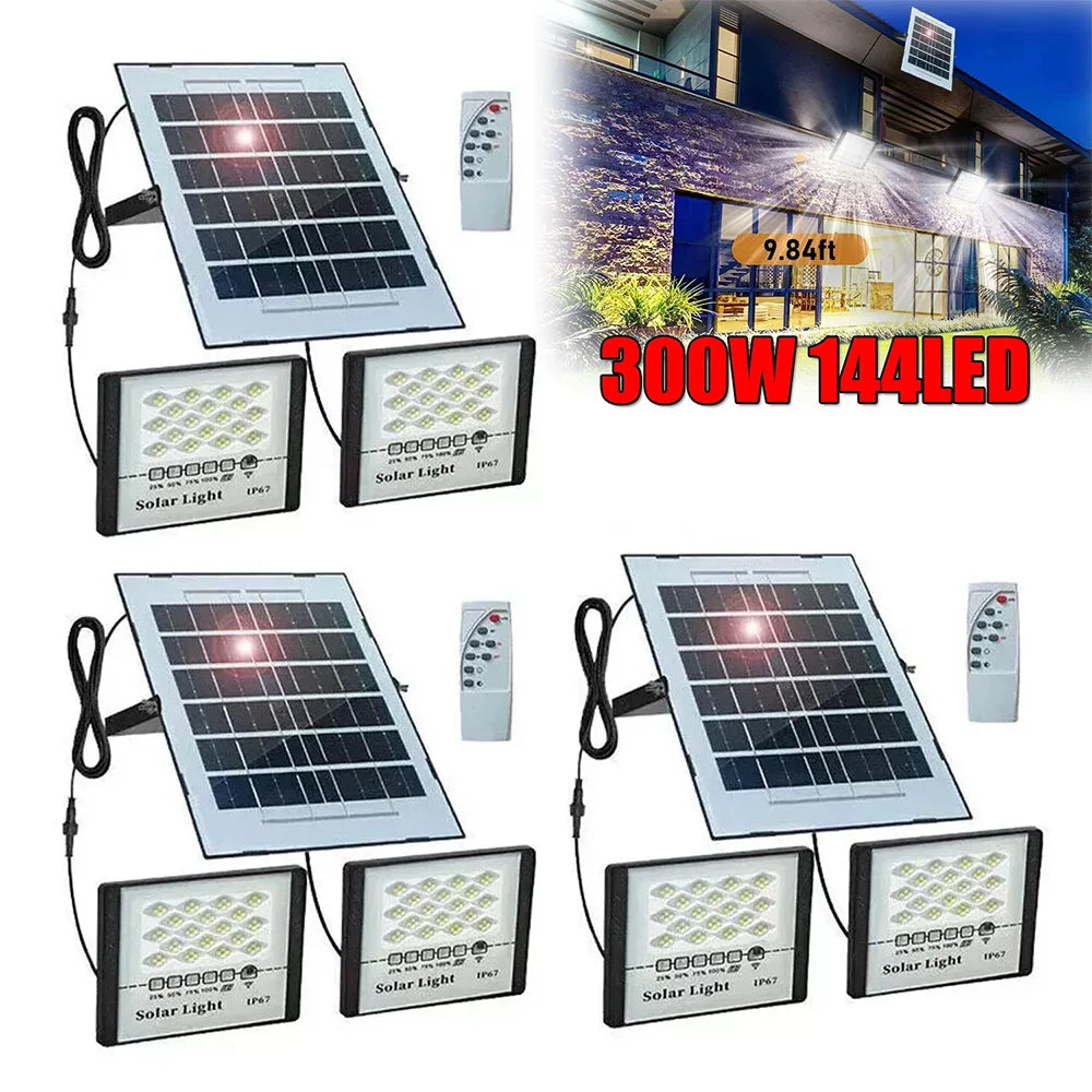 Led Solar Street Light 300W Outdoor Flood Lamp Dusk To Dawn