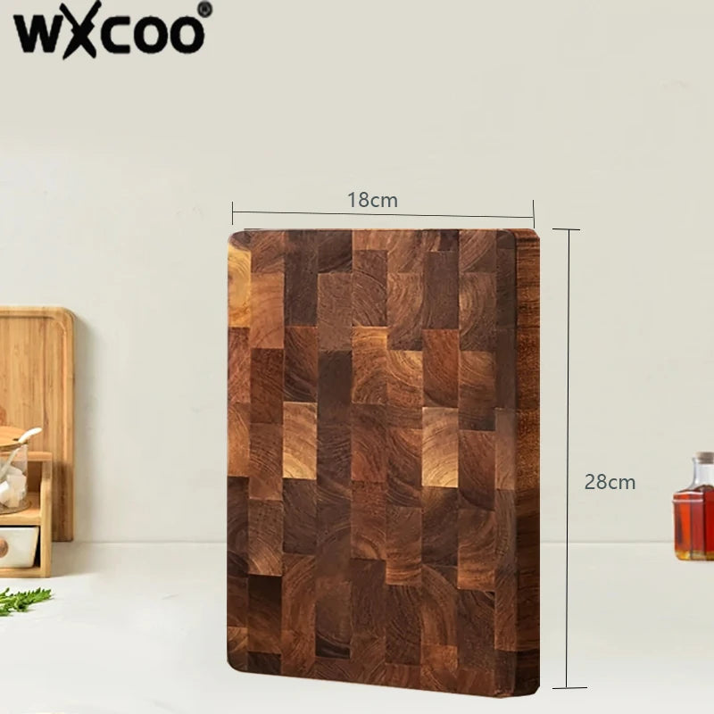 Thicken Acacia Wooden Cutting Board Kitchen Double-sided Splicing Checkerboard Solid Wood Non-slip for Cut Vegetable Fruit Board
