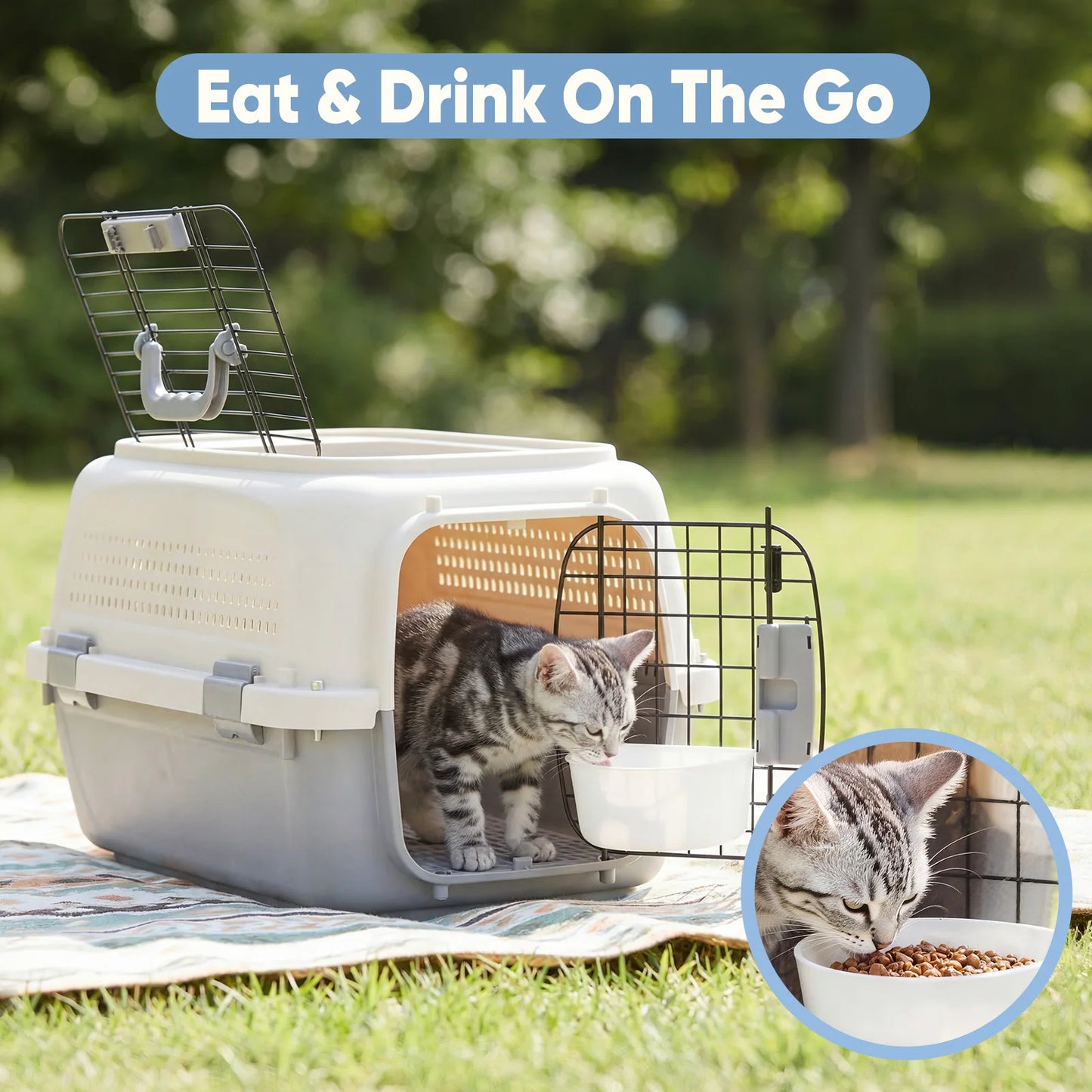 Pet Carrier For Small Dogs And Cats Front Load Door