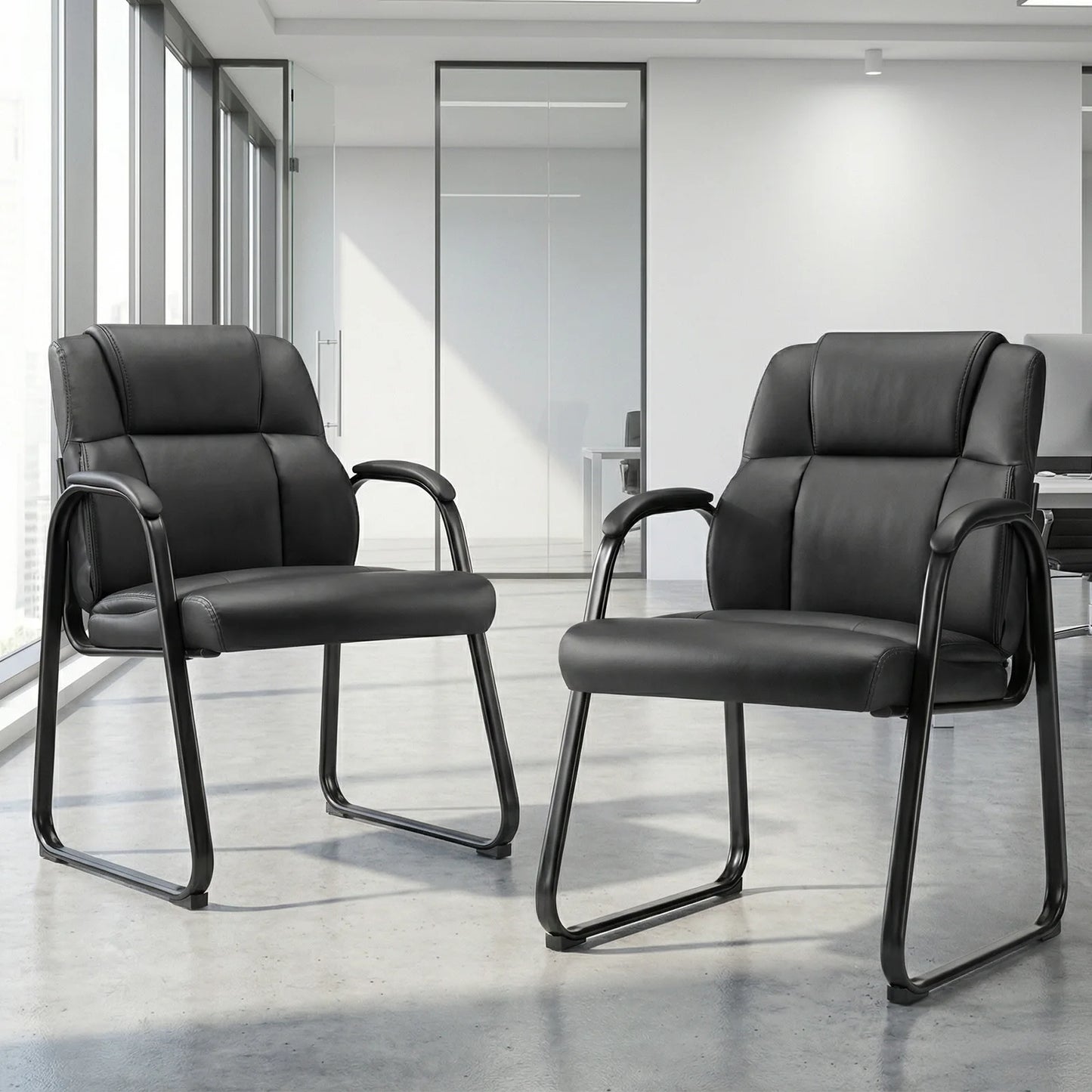 MCQ Thickened Lumbar Support Office Chair Ergonomic PU Leather Waterproof Seating and Durable Steel Structure Chair For Office