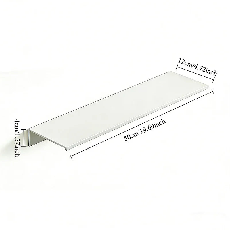 No Drilling Bedroom Decoration Wall Shelves Bathroom Study Living Room Metal Floating Shelves Single-Layer Storage Plants Books