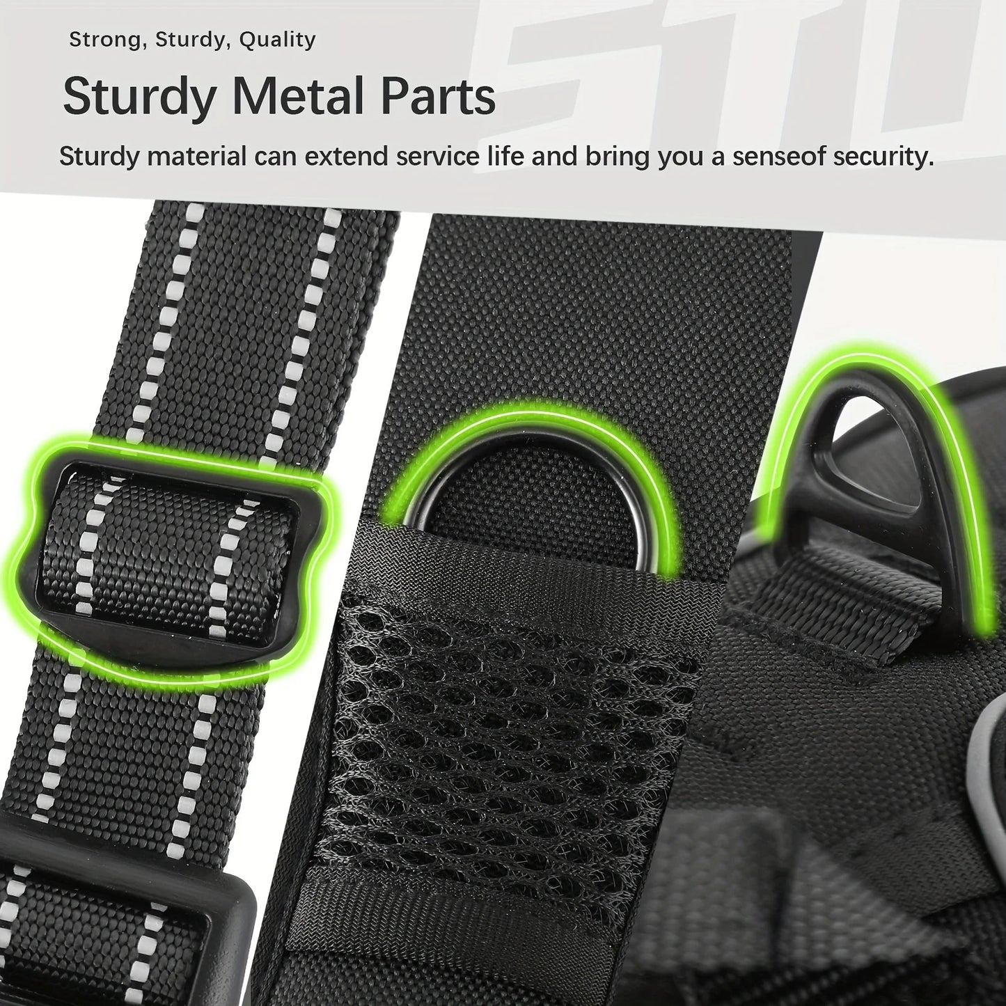 2-Piece Escape-Proof Dog Harness & Leash Set with Waste Bag Dispenser – Soft, Comfortable, and Breathable Vest for Medium to Large Dogs (Ideal for Walks)