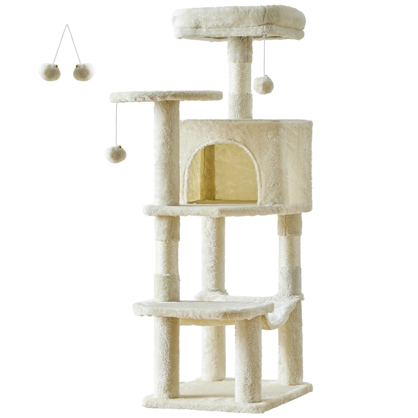 JHK Multi Level Cat Tree Tower for Indoor Cats Sisal