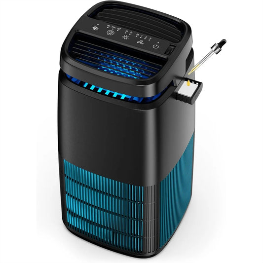 4-in-1 Air Purifier for Home with True H13 Filter, Ionizer, UV, Covers 1250 Ft², Removes 99.97% of Pollen Smoke Pet Dander for