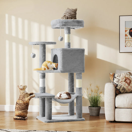 JHK Multi Level Cat Tree Tower for Indoor Cats Sisal